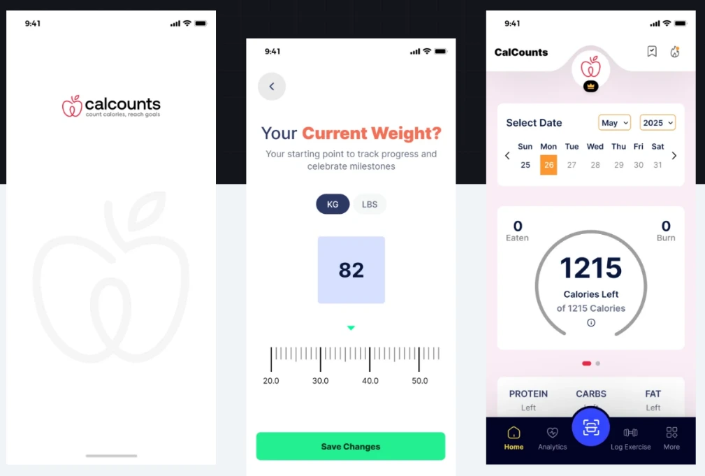 Calcounts Portfolio Screen