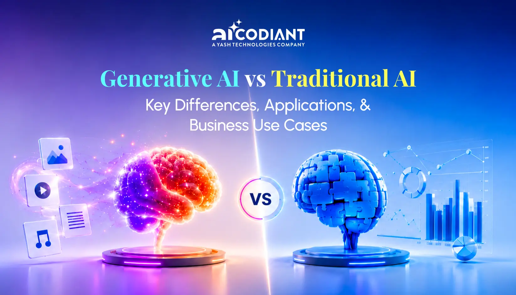 Generative AI vs Traditional AI differences, applications, and use cases